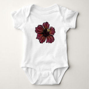 Body Para Bebê Fita para Bebê Hibiscus