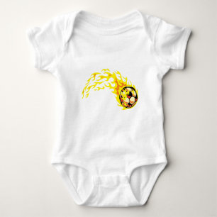Body Para Bebê Flaming' Soccer Ball
