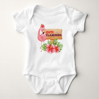Body Para Bebê Flamingo