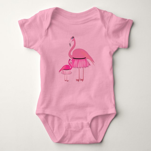 Body Para Bebê Flamingo Baby Tutu Bodô (Frente)