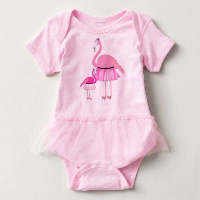 Body Para Bebê Flamingo Baby Tutu Bodô (Frente)