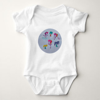 Body Para Bebê Flamingo Beach Baby Bodysuit