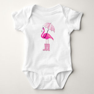 Body Para Bebê Flamingo - Bebê Jersey Bodycase