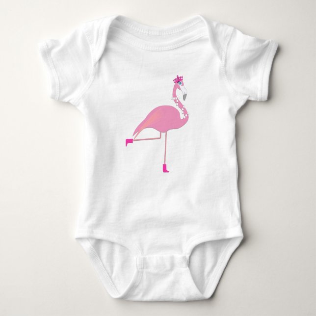 Body Para Bebê Flamingo - Bebê Jersey Bodycase (Frente)