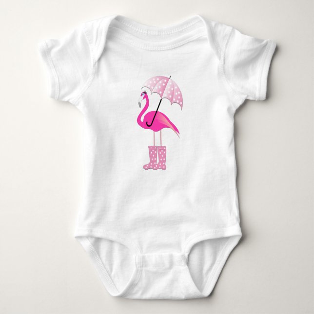 Body Para Bebê Flamingo - Bodysuit de Jersey para Bebê (Frente)