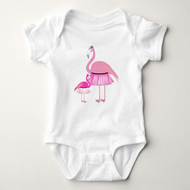 Body Para Bebê Flamingo - Bodysuit de Jersey para Bebê (Frente)