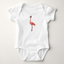 Body Para Bebê Flamingo com Chapéu