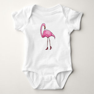 Body Para Bebê Flamingo com salto alto