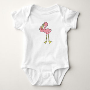 Body Para Bebê Flamingo com sorvete Waffle