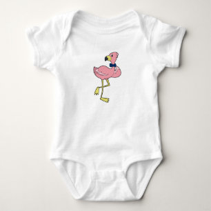 Body Para Bebê Flamingo como Cavalheiro com Gravata