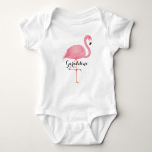 Body Para Bebê Flamingo cor-de-rosa
