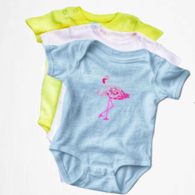 Body Para Bebê Flamingo Glory Baby Bodydress (Dress up your baby in this adorable, Flamingo Glory Baby Bodysuit!)