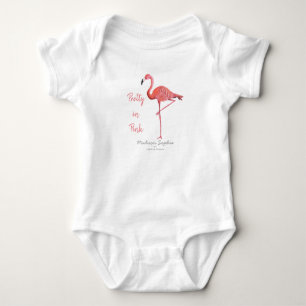 Body Para Bebê Flamingo   Menina Bebê   Bodysuit