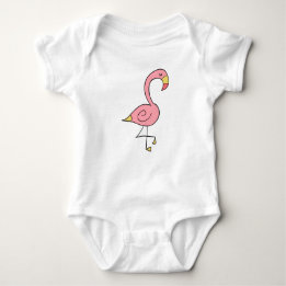 Body Para Bebê flamingo rosa-dormente