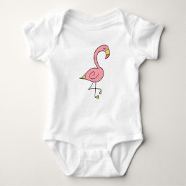 Body Para Bebê flamingo rosa-dormente