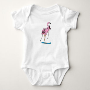 Body Para Bebê Flamingo Skier Ski