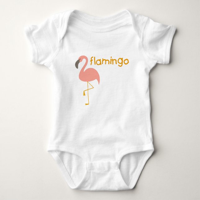 Body Para Bebê Flamingo T-Shirt para Crianças (Frente)