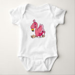 Body Para Bebê Flamingo with Ribbon<br><div class="desc">This design is the perfect gift for a birthday, Christmas and other celebrations. It is suitable for women, men and kids.</div>