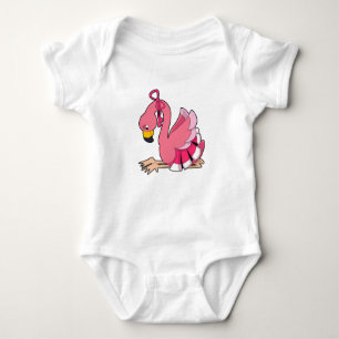 Body Para Bebê Flamingo with Ribbon