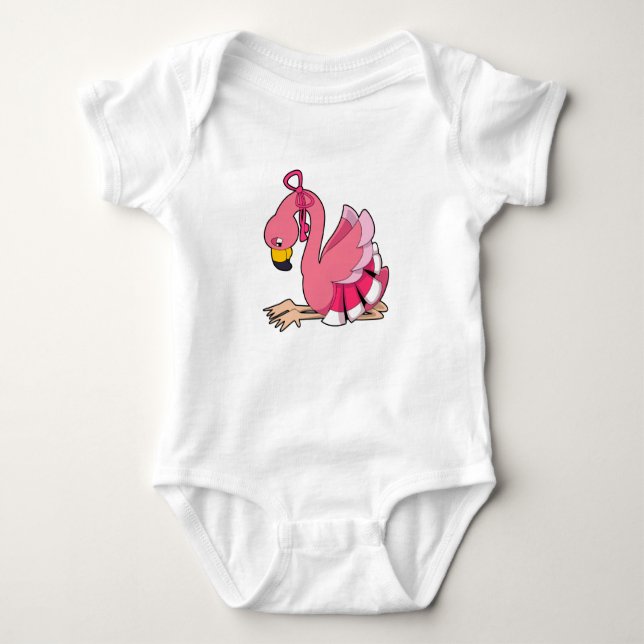 Body Para Bebê Flamingo with Ribbon (Frente)