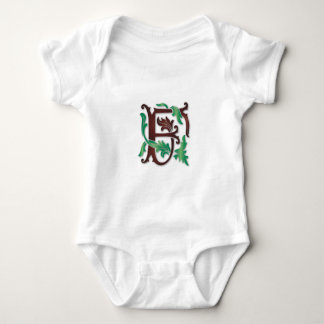 Body Para Bebê Fleur-de-lis F Monograma