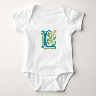 Body Para Bebê Fleur-de-lis L Monograma