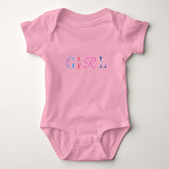 Body Para Bebê Flor Botânica Menina  (Frente)