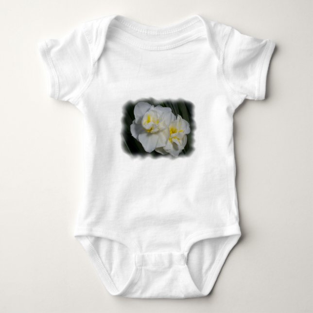 Body Para Bebê Flor branca (Frente)