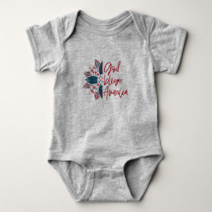 Body Para Bebê Flor da América do deus abençoe