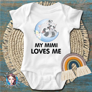Body Para Bebê Flor de Guaxinim Fofa Minha Mimi Me Ama