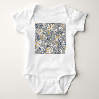 Body Para Bebê Flor de inverno: Padrão Floral Delicado