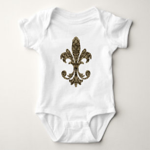 Body Para Bebê Flor de lis 4 da tapeçaria