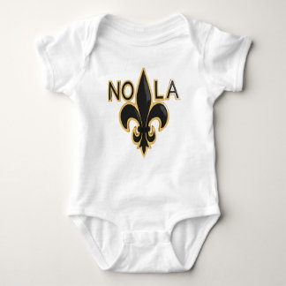 Body Para Bebê Flor de lis preta e Dourado - NOLA