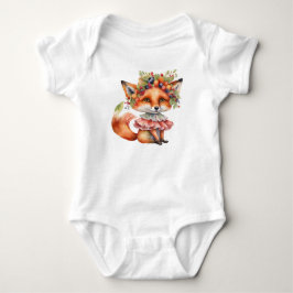 Body Para Bebê Flor de Raposa Berry
