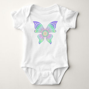 Body Para Bebê Flor de Vida / Blume des Lebens - borboleta