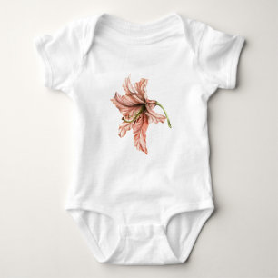 Body Para Bebê Flor Lily Rosa