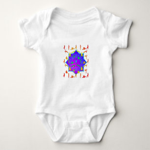 Body Para Bebê Flor Lotus Com Yoga Poses