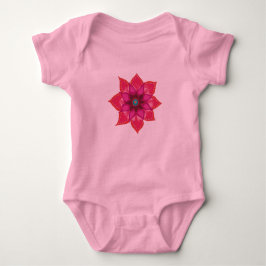 Body Para Bebê Flor mandala Baby Jersey Bodyfato, Branco