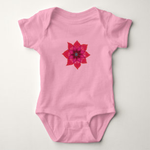 Body Para Bebê Flor mandala Baby Jersey Bodyfato, Branco