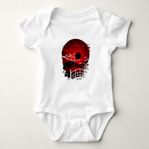 Body Para Bebê Flor Vermelha