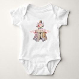 Body Para Bebê Floral Boho Tribal Teepee Wild One primeiro aniver
