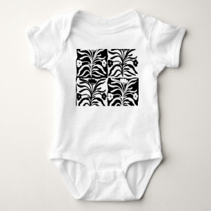 Body Para Bebê Floral Desenho Da Mão: Abstrato da Vintagem