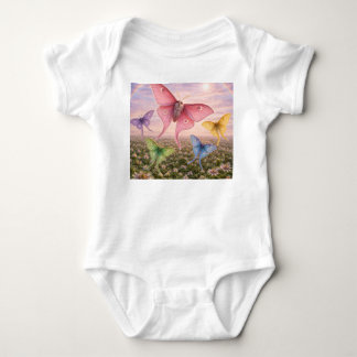 Body Para Bebê Floral e mariposa um bebê t