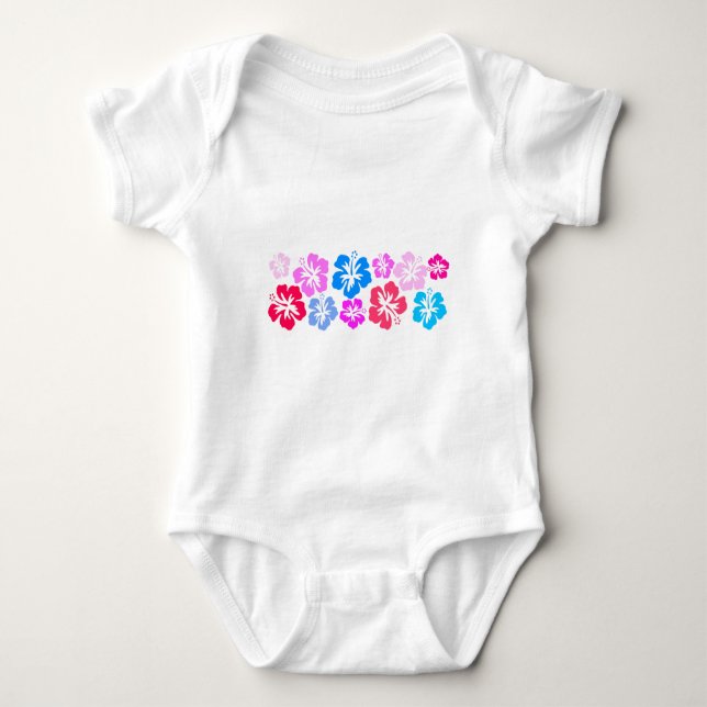 Body Para Bebê Floral e rosa (Frente)