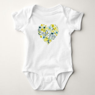 Body Para Bebê Floral Sensível I