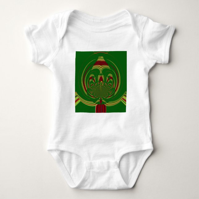 Body Para Bebê Floral Verde (Frente)