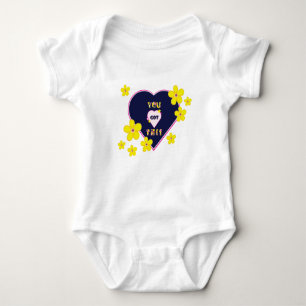 Body Para Bebê Flores Amarelas abstrato Você Tem Isso