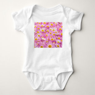 Body Para Bebê Flores Amarelas Cor-de-rosa Fundo sem costura