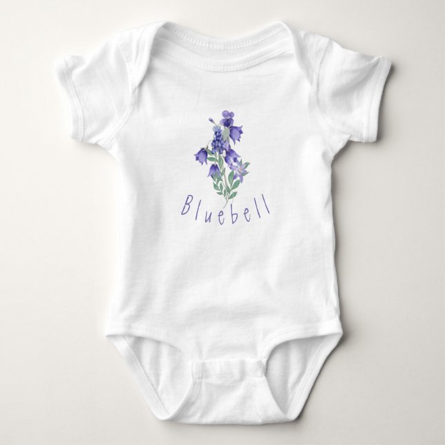 Body Para Bebê Flores Bluebell (Frente)