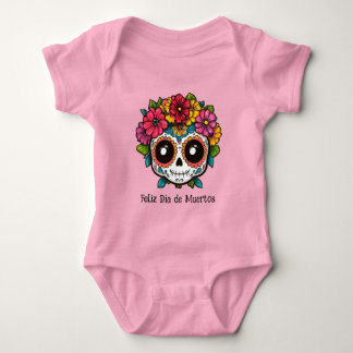 Body Para Bebê 🌹Flores da Lembrança: Tributo ao Dia de Muertos